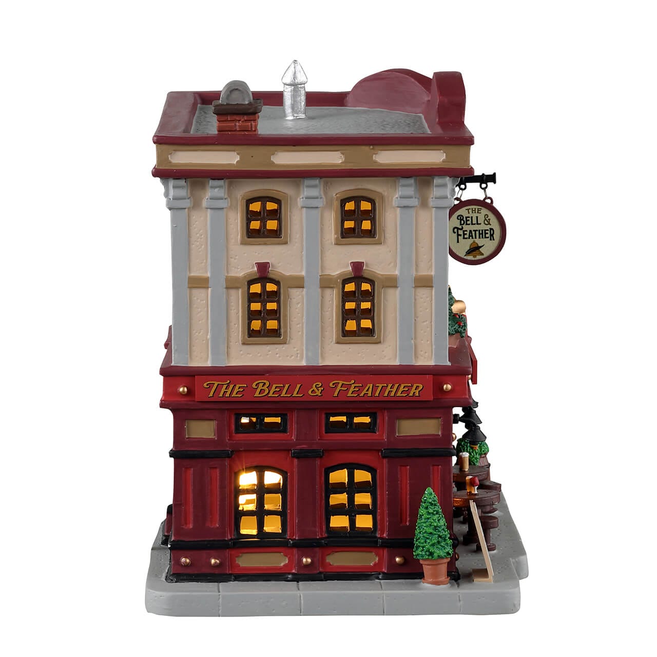 lemax-the-bell-feather-pub-caddington-village-de-no-l image 2