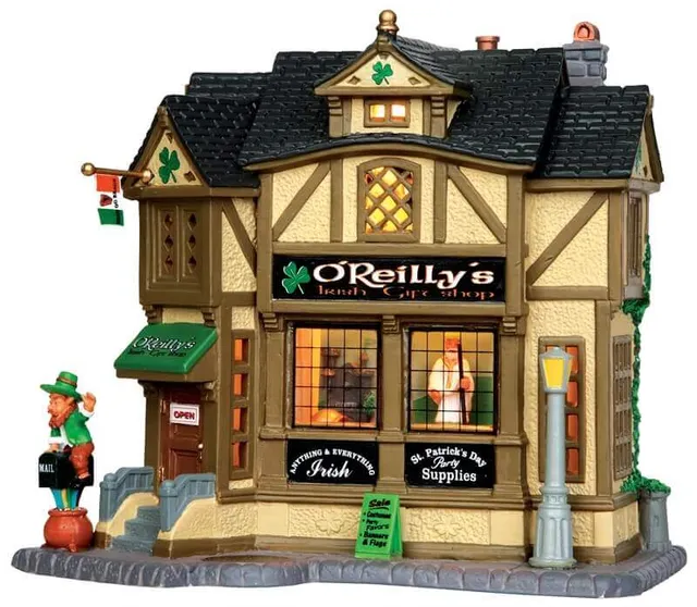 lemax-o-reilly-s-irish-gift-shop-boutique-irlandaise-miniature image 1
