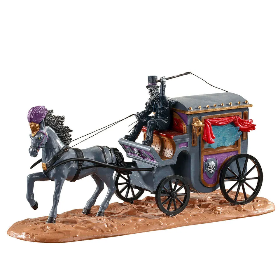 lemax-phantom-coach-cal-che-squelette-spooky-town image 1