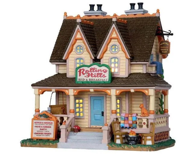 lemax-rolling-hills-bed-breakfast-maison-miniature-de-village-de-no-l image 1