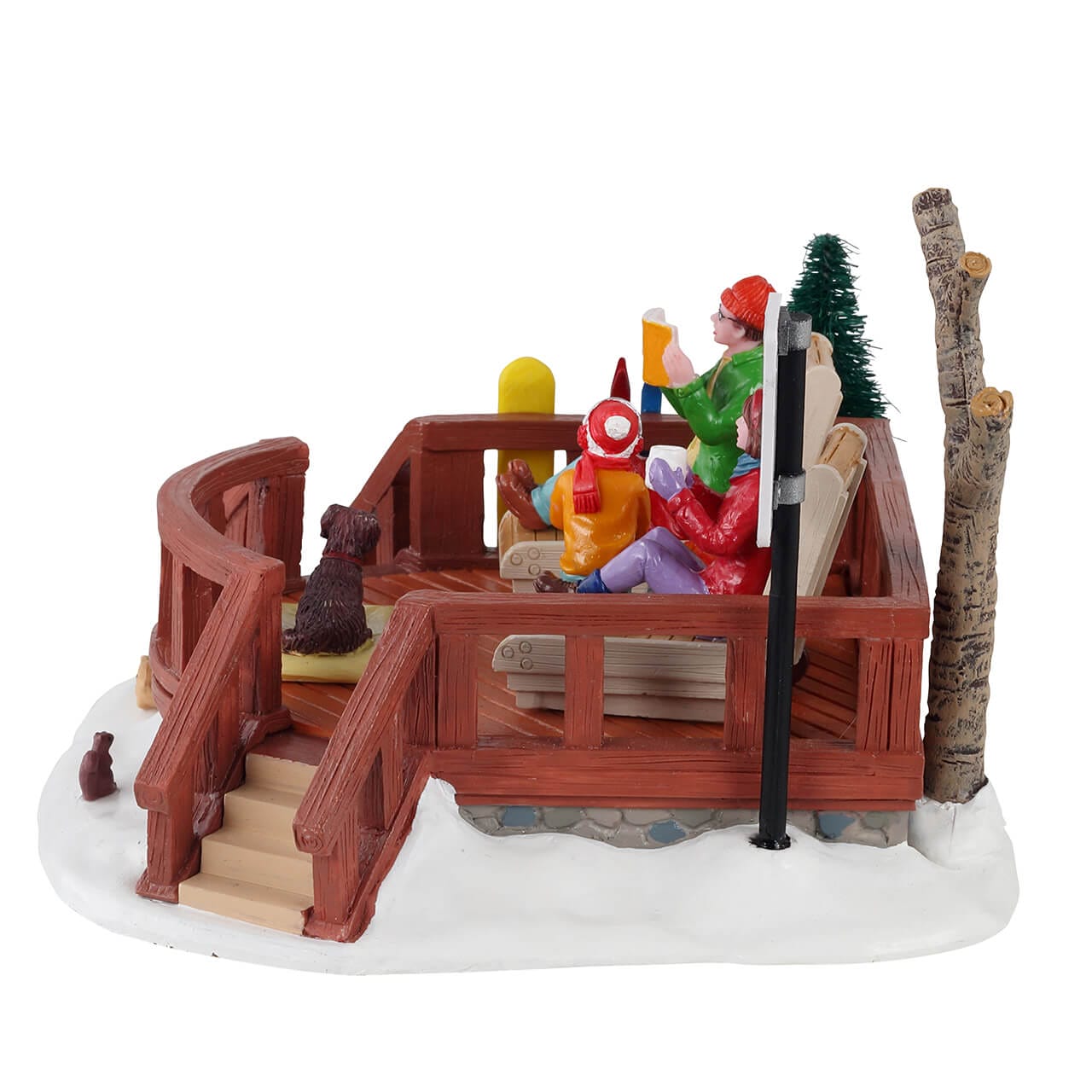 lemax-sun-on-the-slopes-figurine-sc-ne-de-skieurs-village-de-no-l-vail-village image 3