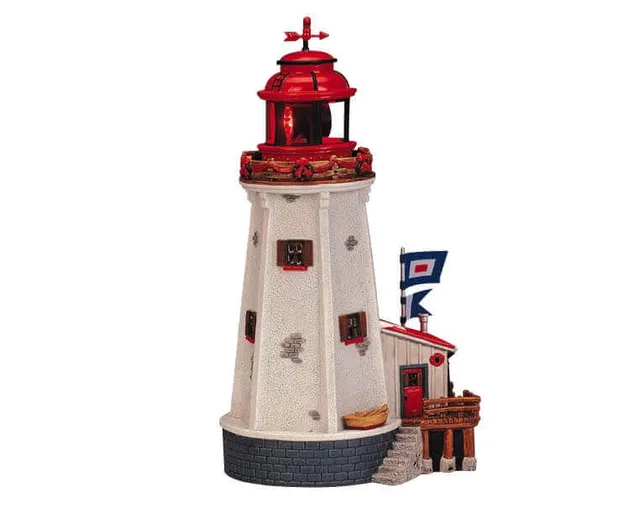 lemax-windy-atoll-lighthouse-phare-miniature-lumineux-village image 1