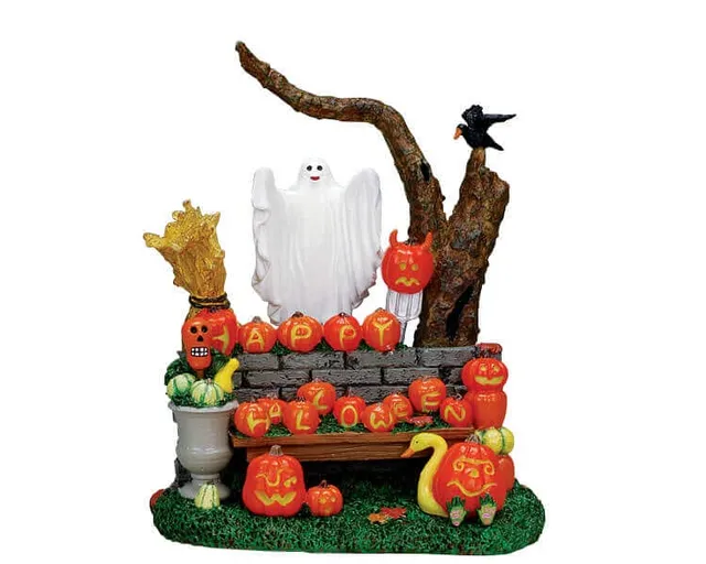 lemax-pumpkin-greeting-figurine-halloween-spooky-town image 1