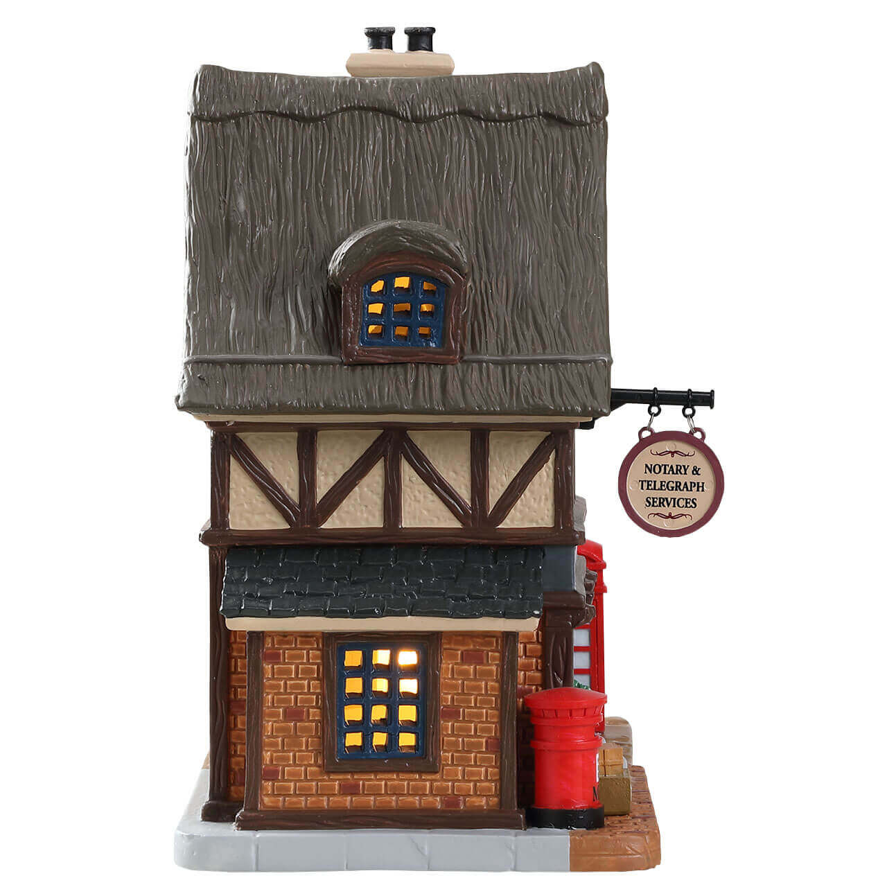 lemax-village-post-office-b-timent-miniature-lumineux-village-de-no-l image 3