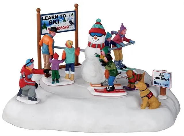 lemax-learning-to-ski-figurine-anim-e-village-de-no-l image 1