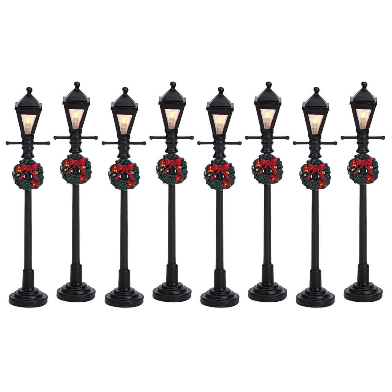 lemax-gas-lantern-street-lamp-set-of-8-lot-8-r-verb-res-miniatures image 1