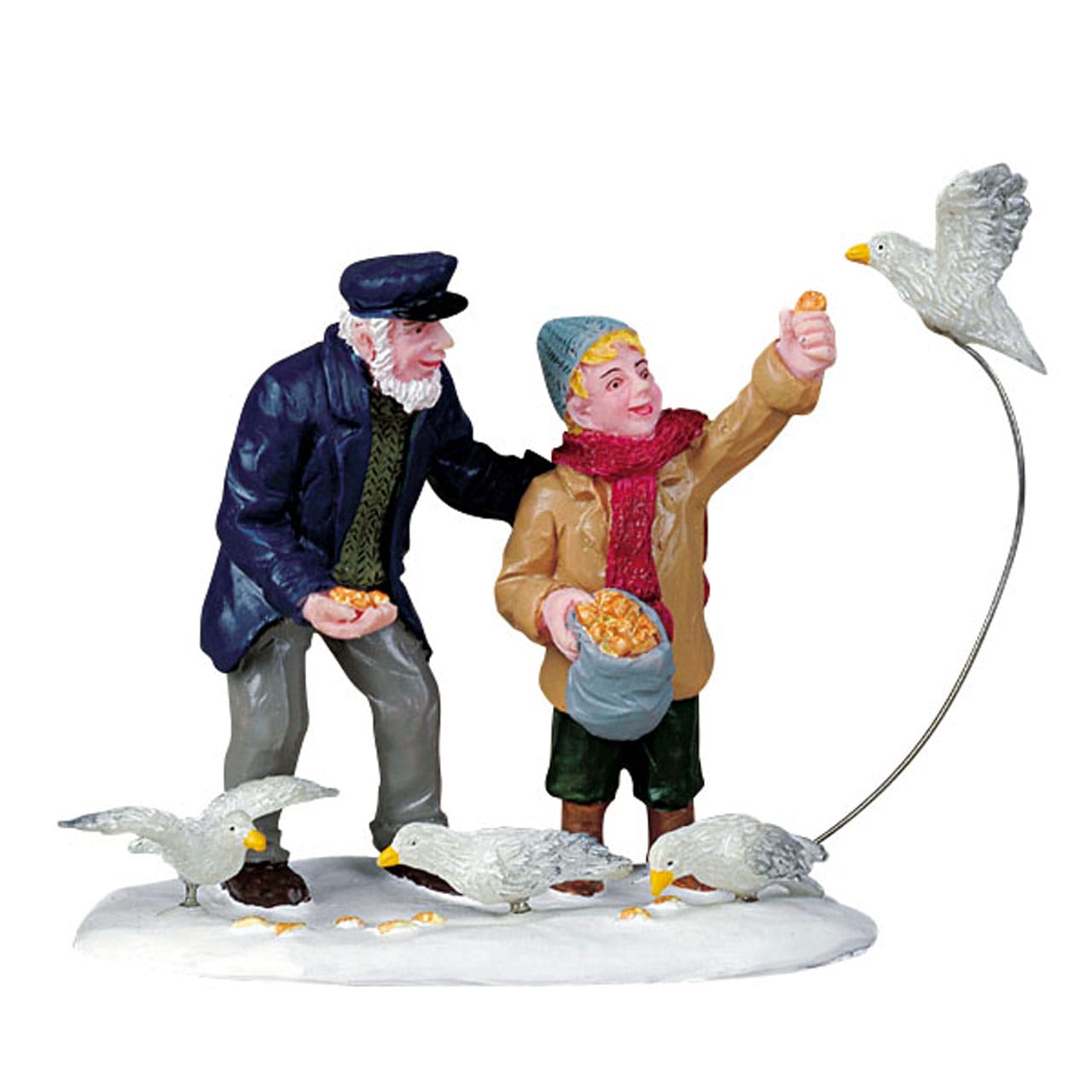 lemax-feeding-seagulls-figurine-village-de-no-l image 1