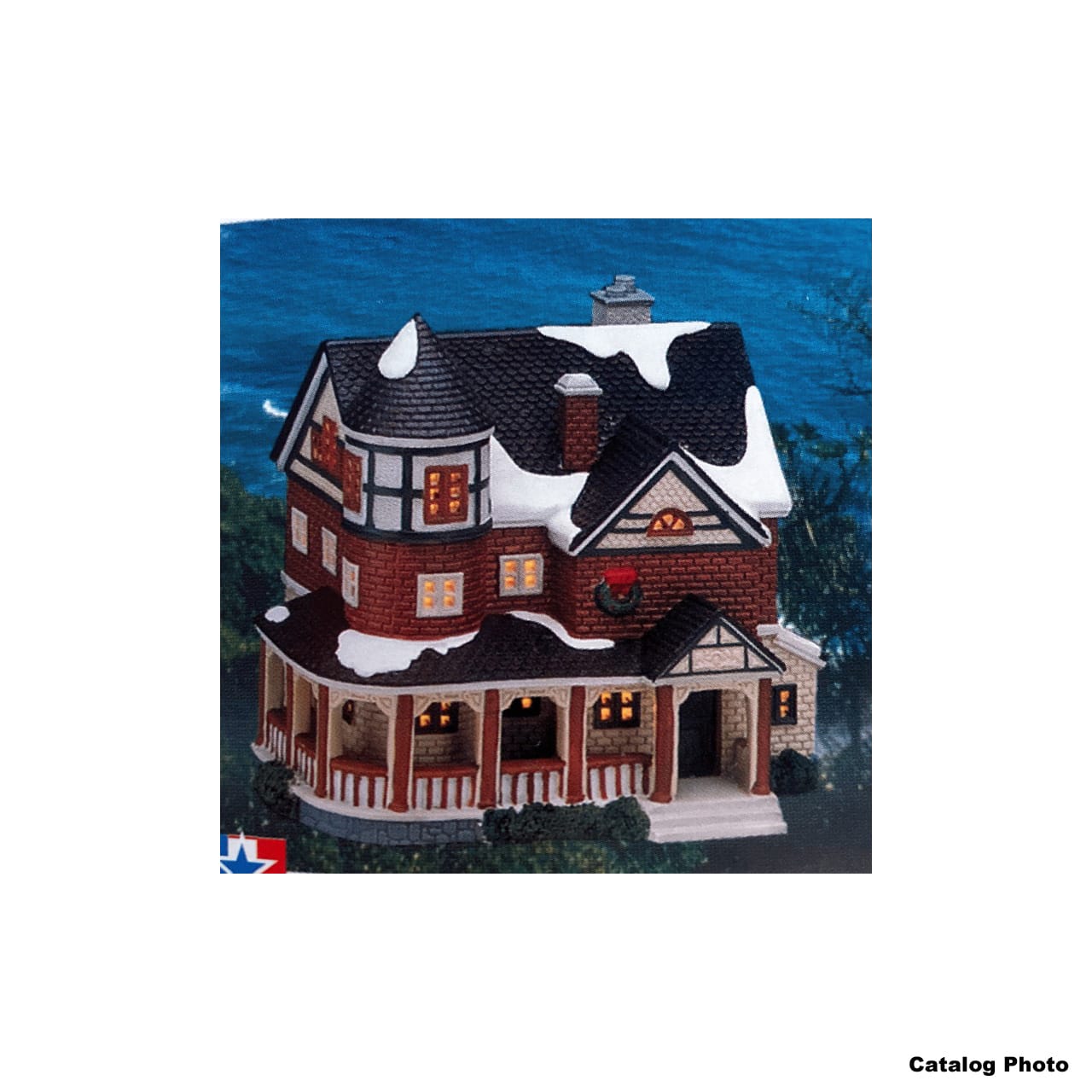 lemax-manchester-house-maison-de-village-miniature-lumineuse image 1