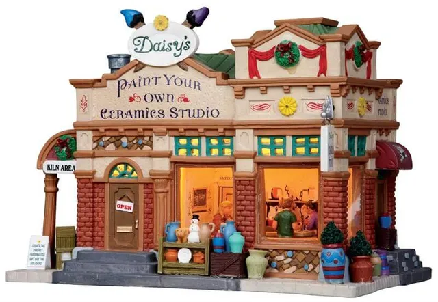 lemax-daisy-s-ceramics-studio-maison-miniature-atelier image 1