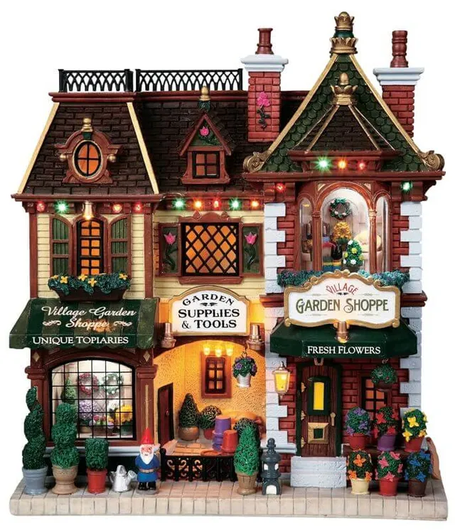 lemax-village-garden-shoppe-village-miniature-lumineux image 1