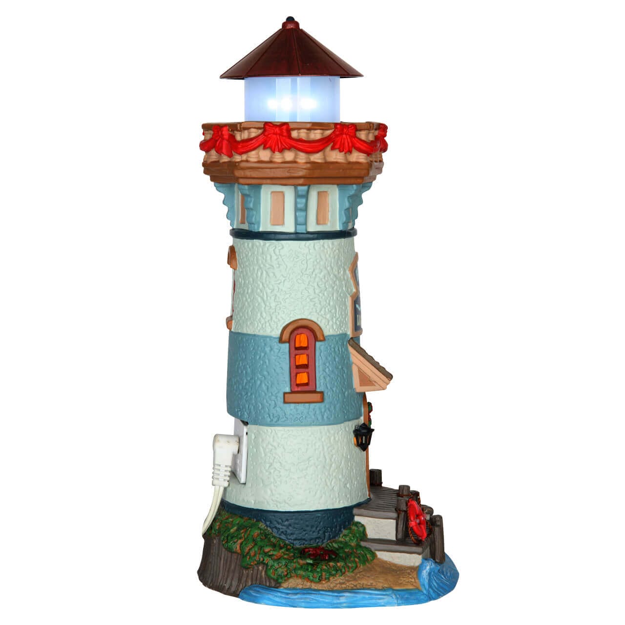 lemax-hidden-island-lighthouse-phare-miniature-lumineux-faisceau image 3