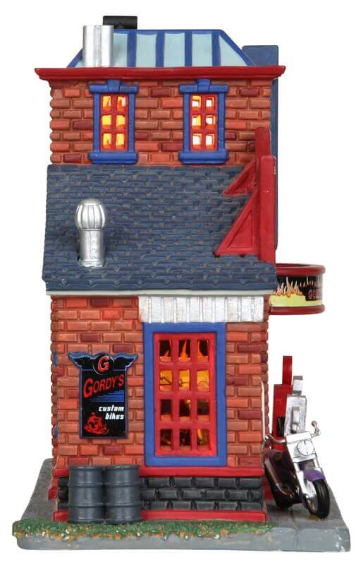 lemax-gordy-s-cycle-shop-boutique-village-miniature image 3