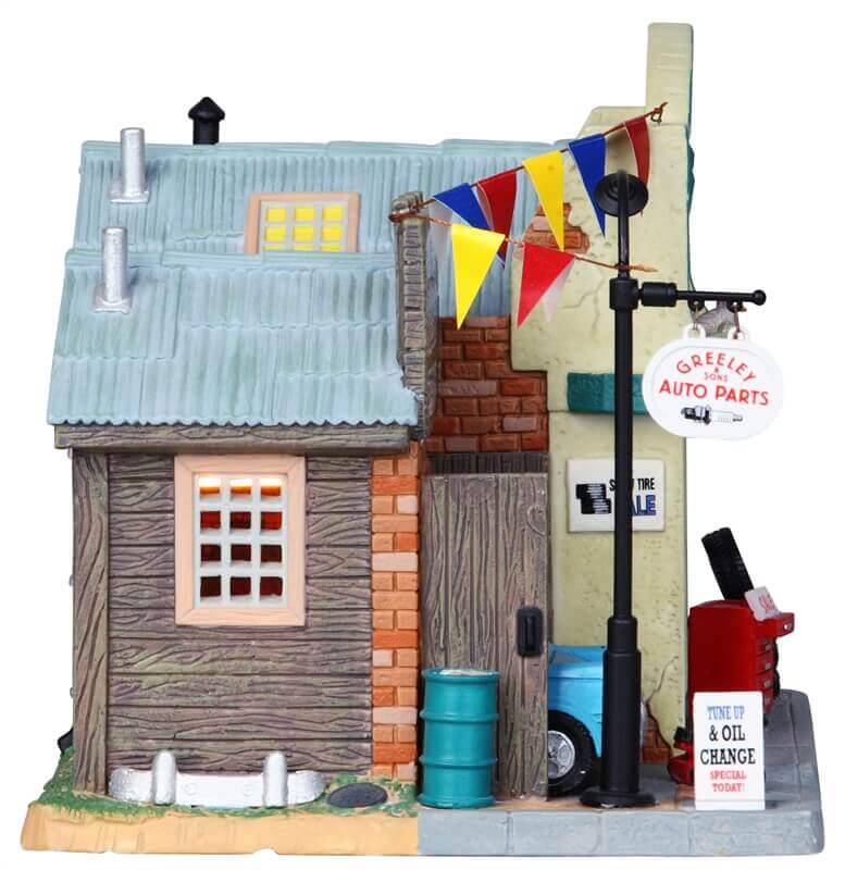 lemax-greeley-sons-auto-parts-b-timent-village-miniature-lumineux image 2