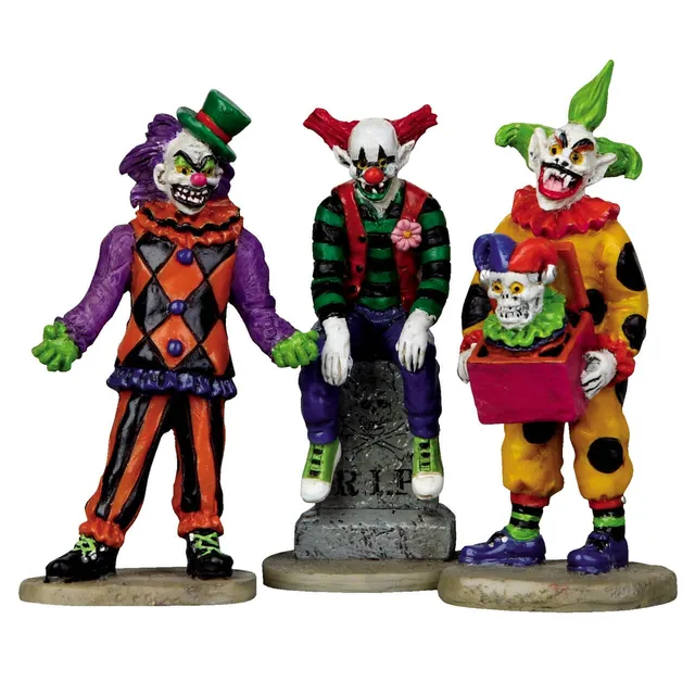 lemax-evil-sinister-clowns-lot-de-3-figurines-spooky-town image 1