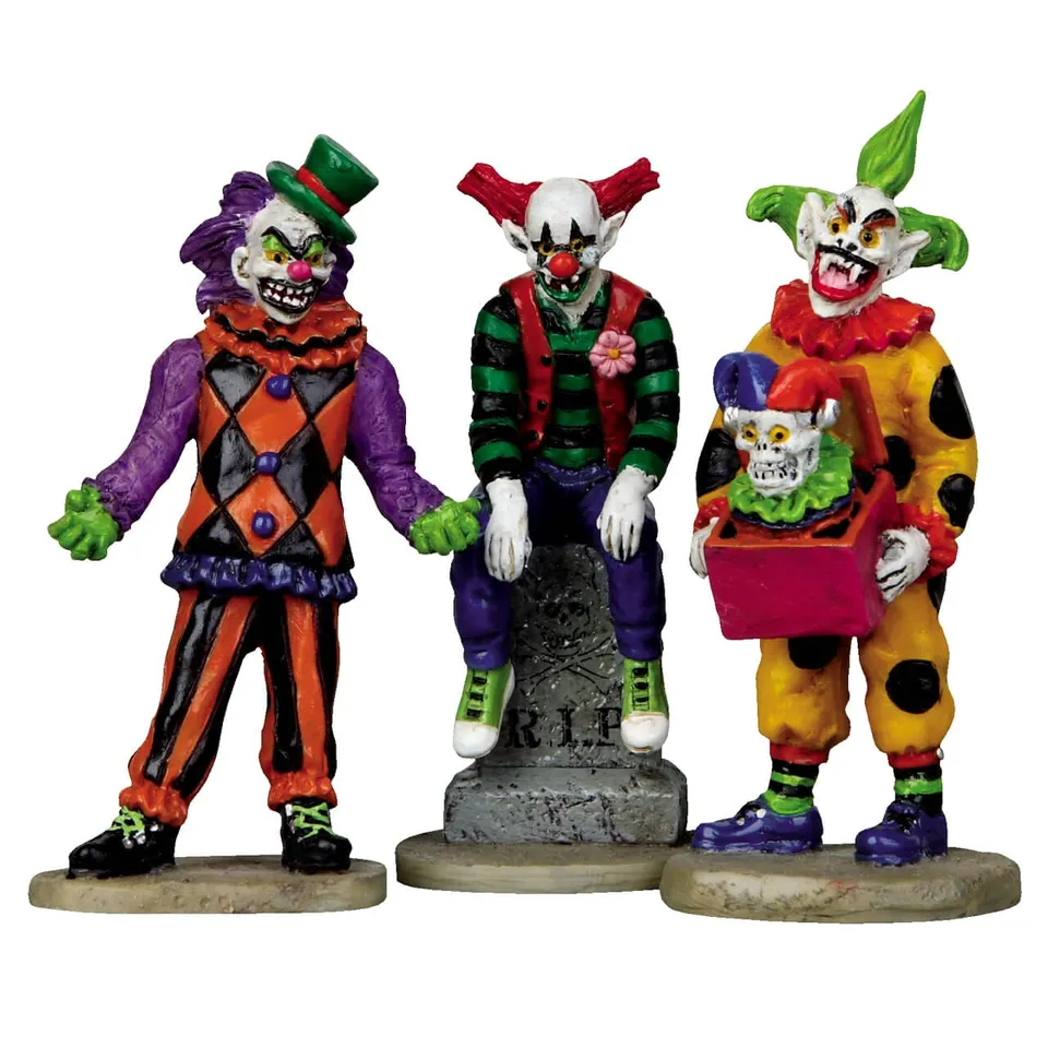 lemax-evil-sinister-clowns-lot-de-3-figurines-spooky-town image 1