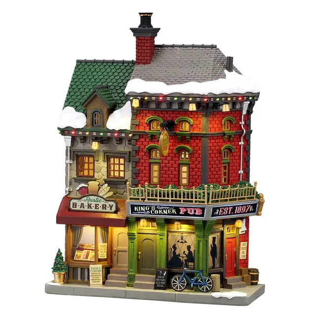 lemax-king-s-corner-pub-pub-miniature-caddington image 1