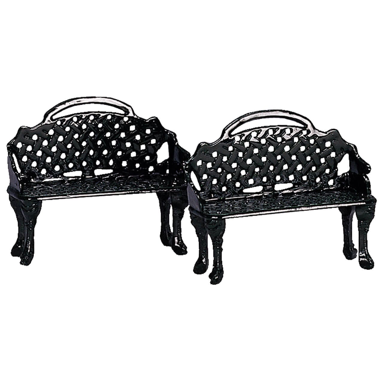 lemax-patio-bench-set-of-2-bancs-miniatures-village image 1