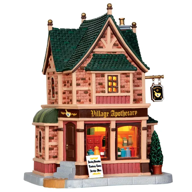 lemax-village-apothecary-maison-apothicaire-lumineuse image 1