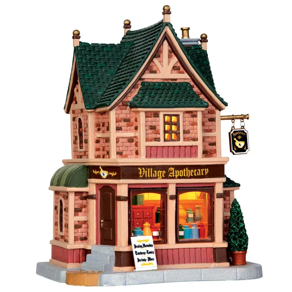 lemax-village-apothecary-maison-apothicaire-lumineuse image 1