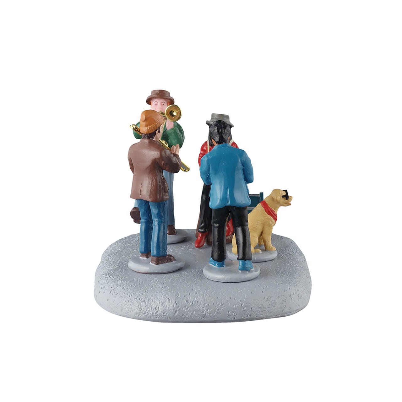 lemax-small-jazz-band-figurines-quatuor-jazz-caddington-avec-chien image 2