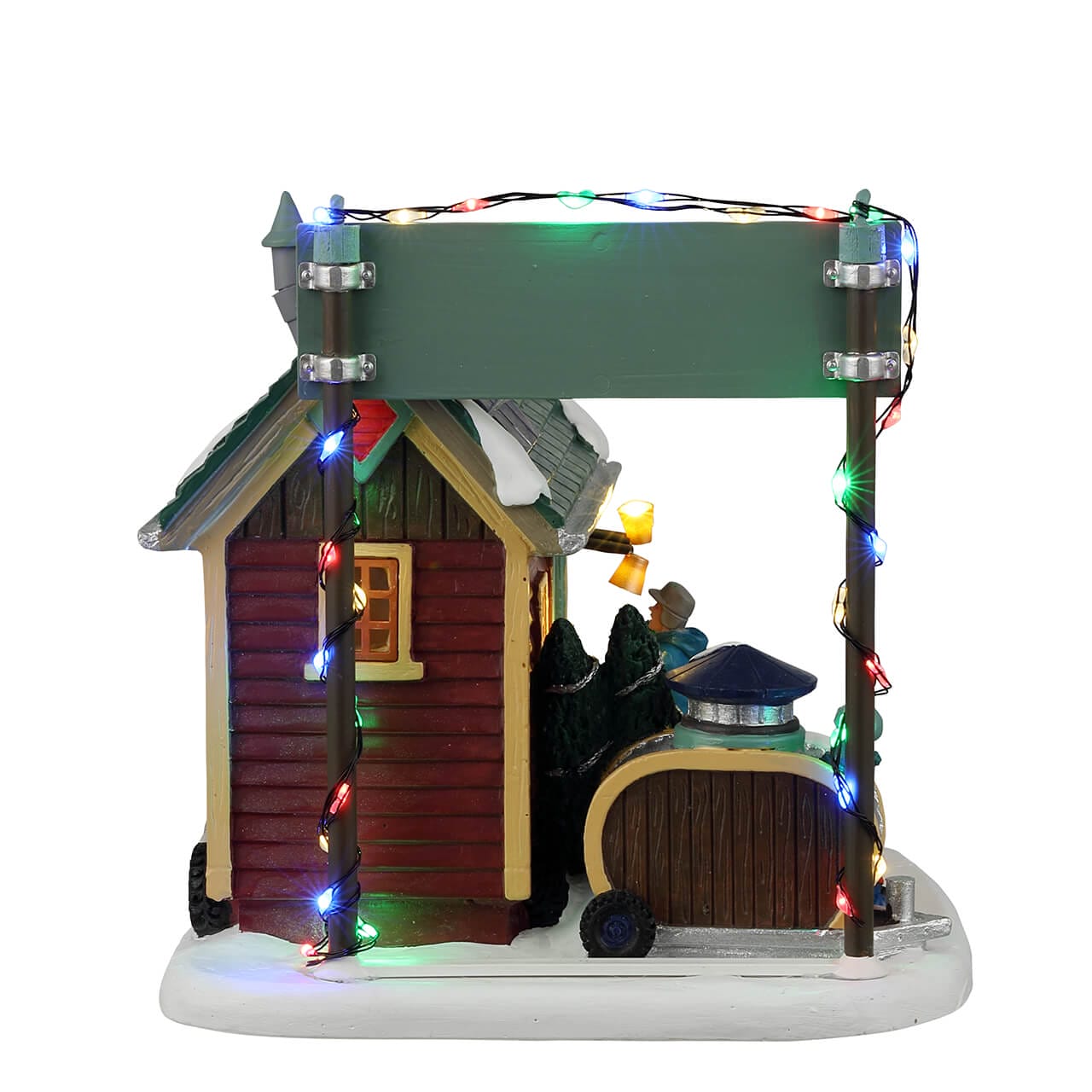 lemax-tiny-house-tree-lot-vail-village-stand-sapins-de-no-l-miniature image 2