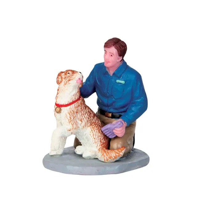 lemax-a-new-friend-figurine-village-miniature image 1