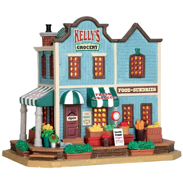 lemax-kelly-s-corner-grocery-picerie-de-village-de-no-l-lumineuse image 1