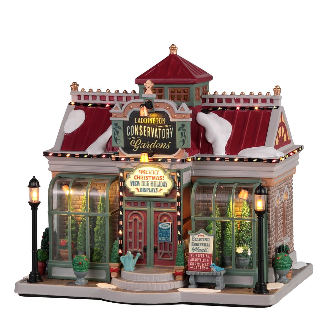 lemax-caddington-conservatory-gardens-b-timent-de-village-miniature-lumineux image 1