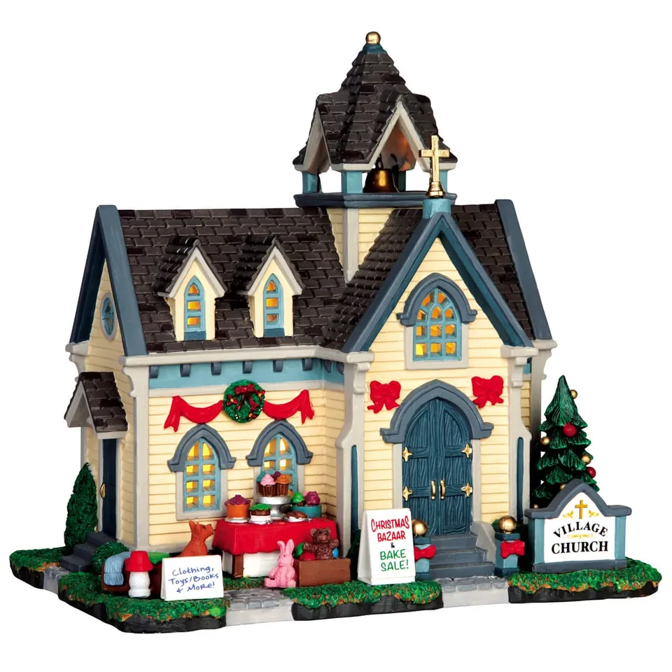 lemax-village-church-glise-miniature-lumineuse-village-de-no-l image 1
