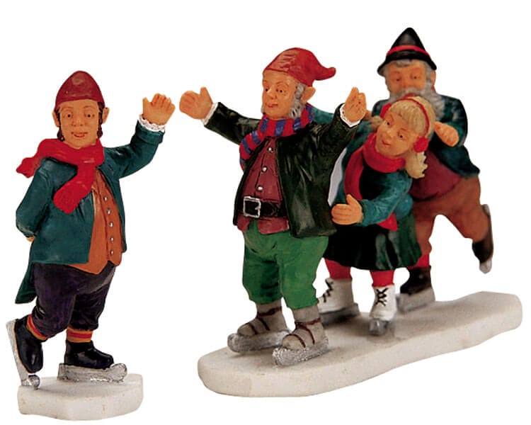 lemax-skating-elves-figurines-elfes-patineurs image 1