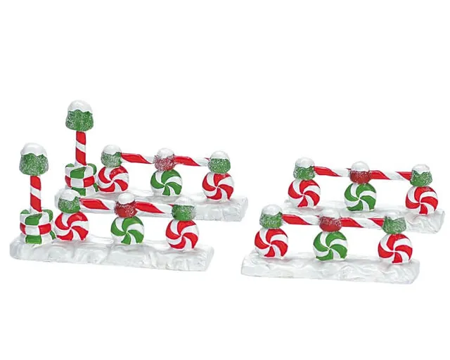 lemax-candymint-gumdrop-fence-cl-ture-miniature-sugar-n-spice image 1
