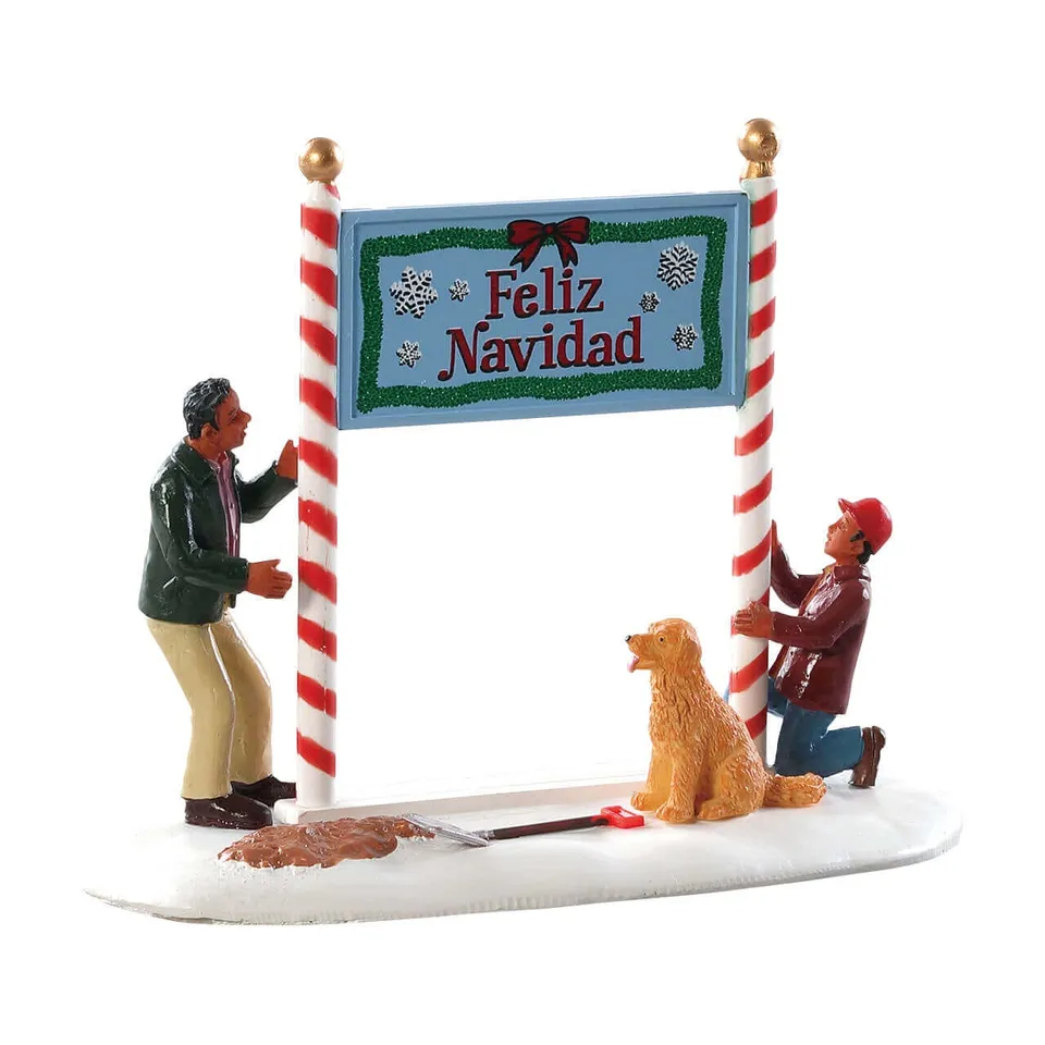 lemax-feliz-navidad-d-coration-lumineuse-joyeux-no-l-village image 1