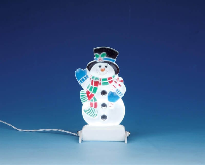 lemax-yard-light-snowman-lampadaire-bonhomme-de-neige-lumineux image 1
