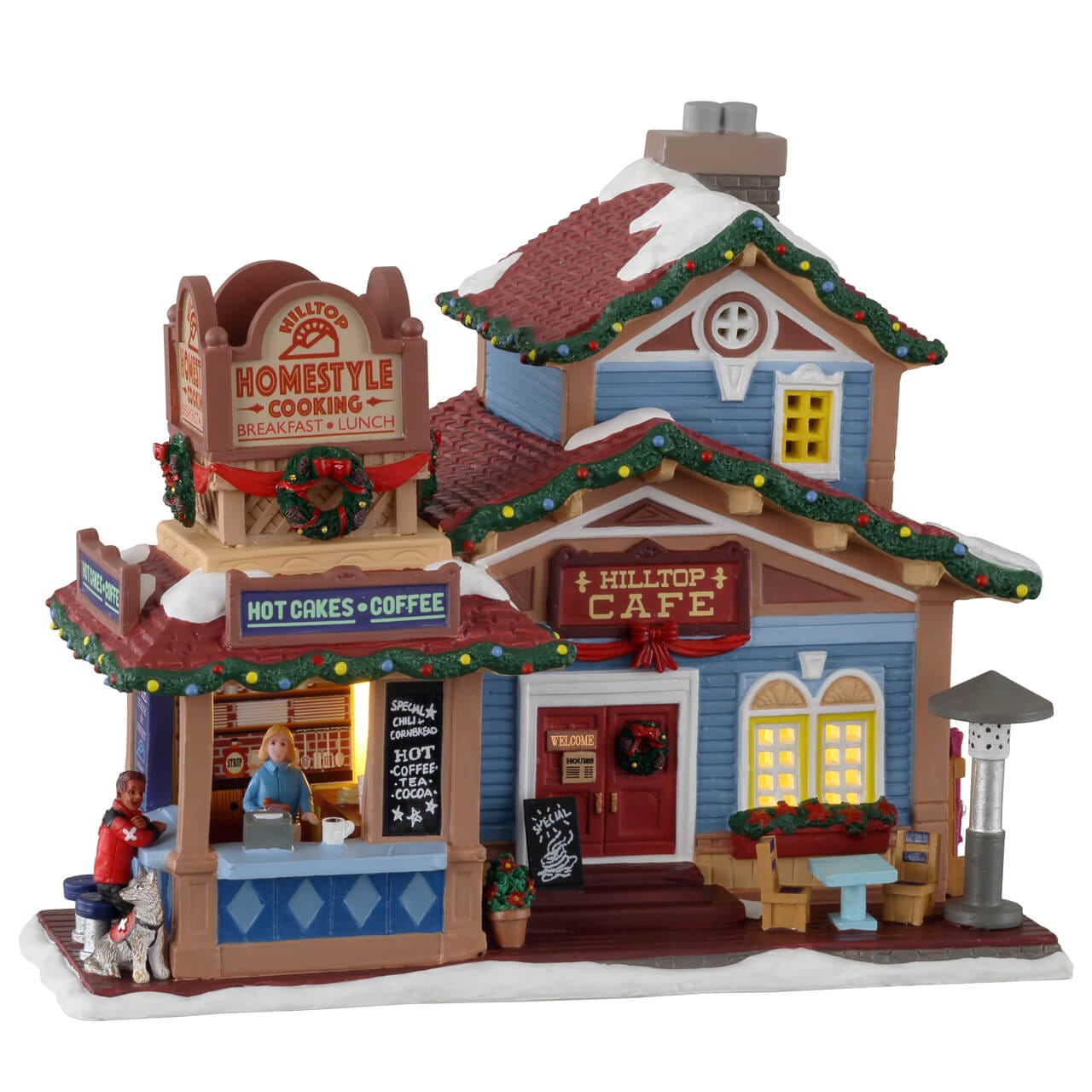 lemax-hilltop-cafe-maison-miniature-lumineuse-caddington image 1