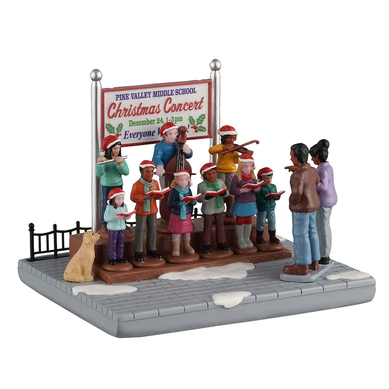 lemax-school-christmas-concert-village-miniature-de-no-l-anim image 1