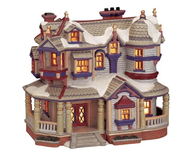 lemax-victorian-house-maison-victorienne-lumineuse-village-miniature image 1