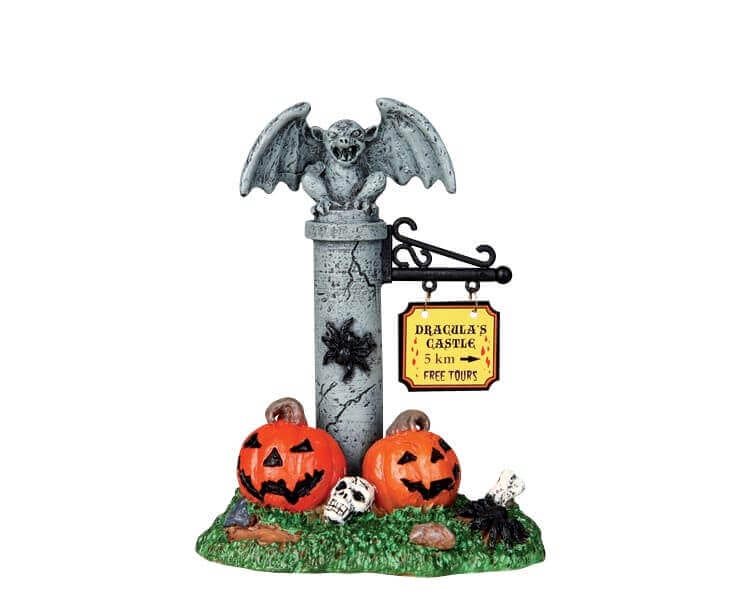 lemax-dracula-s-castle-sign-panneau-ch-teau-de-dracula-spooky-town image 1