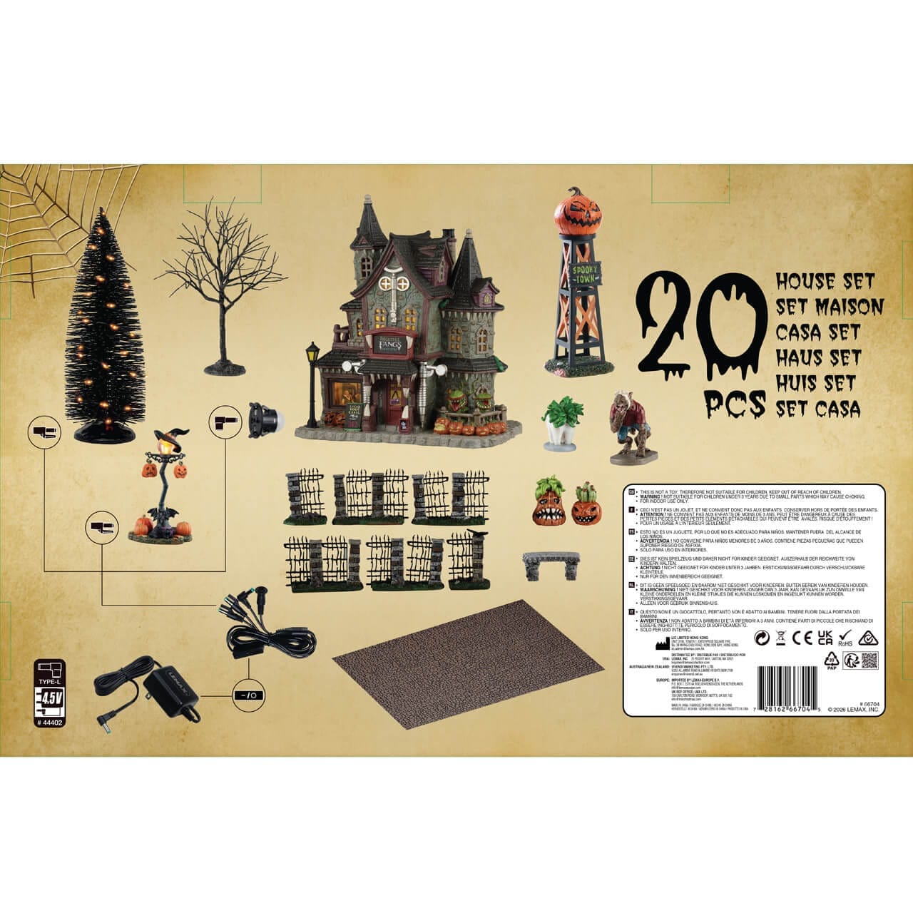 lemax-frightful-fangs-dentistry-set-set-complet-dentisterie-hant-e-spooky-town image 3