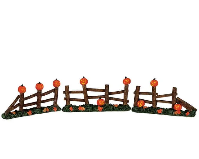 lemax-pumpkin-fence-cl-ture-citrouilles-spooky-town image 1