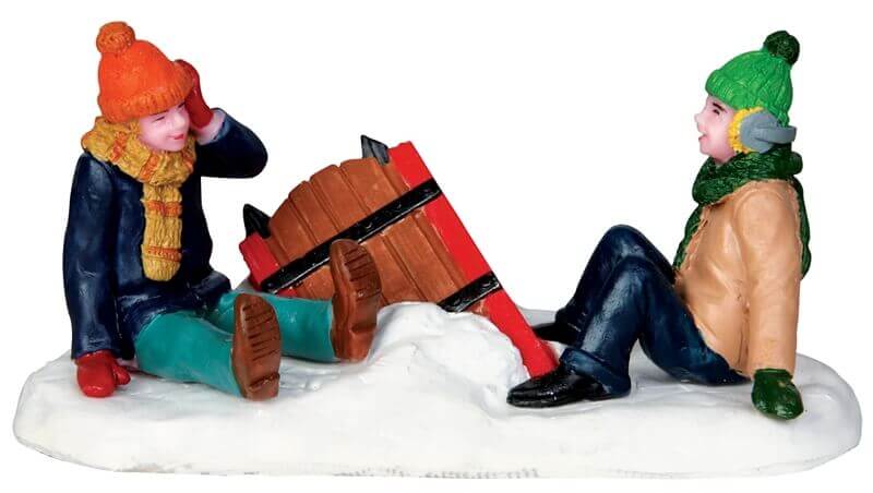 lemax-sleigh-wreck-tra-neau-accident-village-de-no-l image 2
