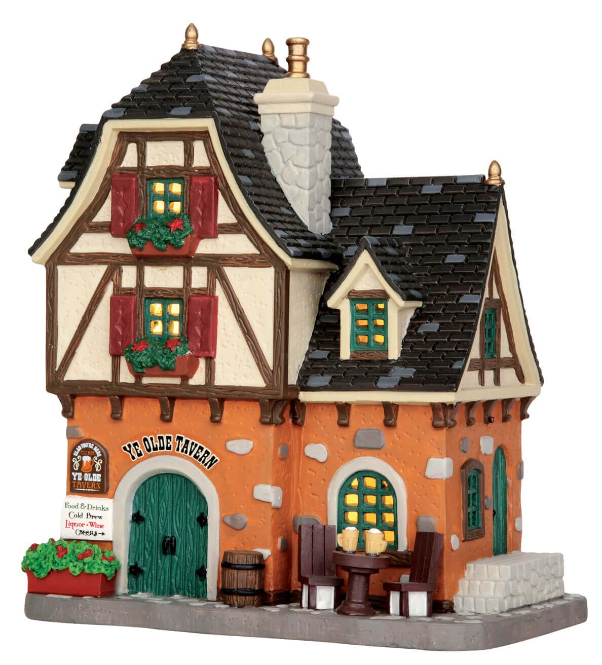 lemax-ye-olde-tavern-village-miniature-lumineux-taverne image 1