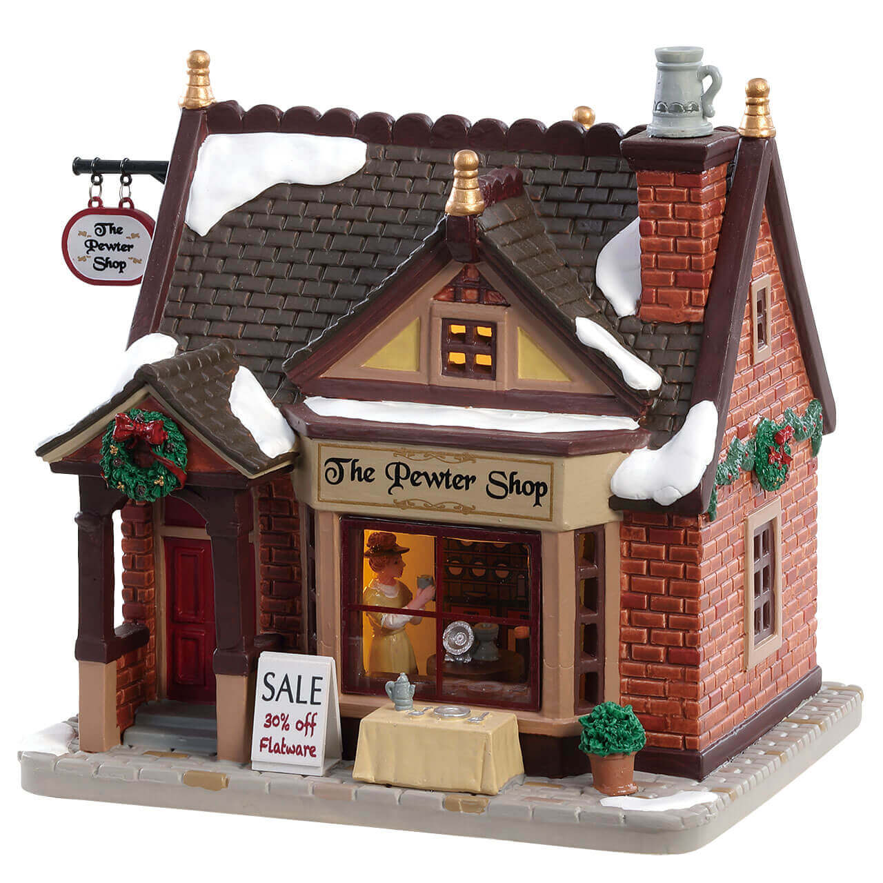 lemax-the-pewter-shop-maison-miniature-lumineuse-village-de-no-l image 1
