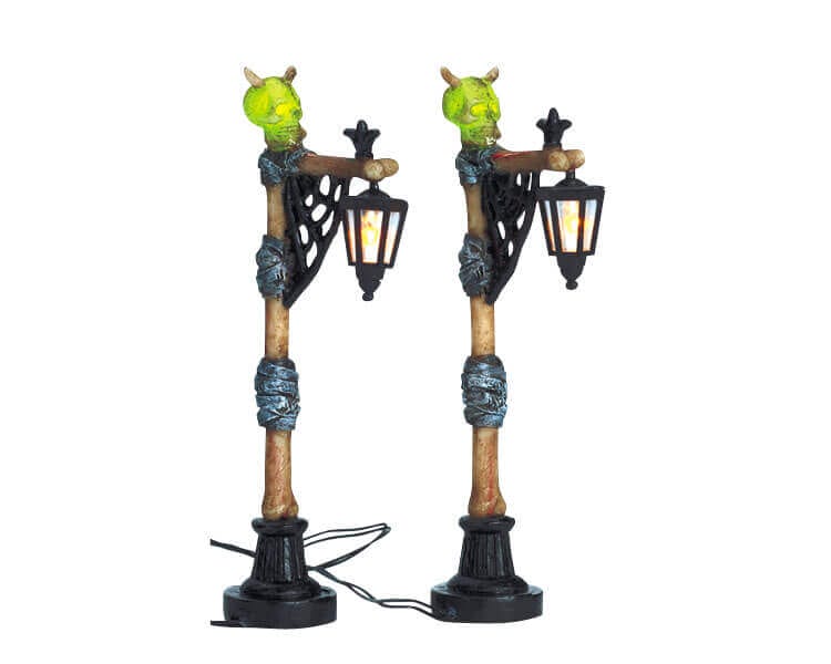 lemax-ghoul-street-lamp-lampadaire-spooky-town image 1