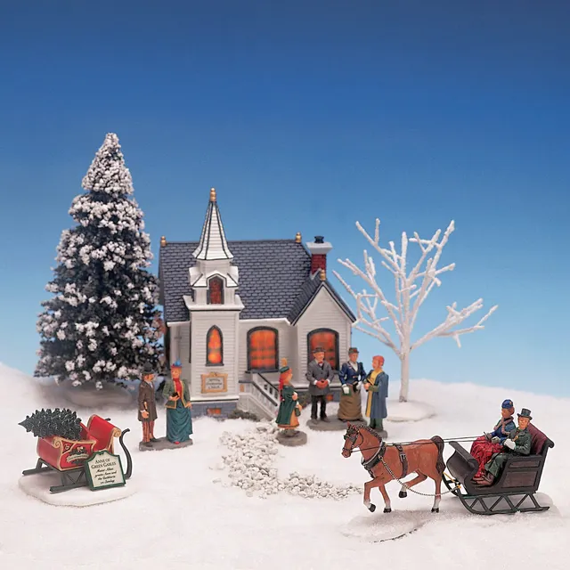 lemax-avonlea-presbyterian-church-set-glise-village-miniature image 1