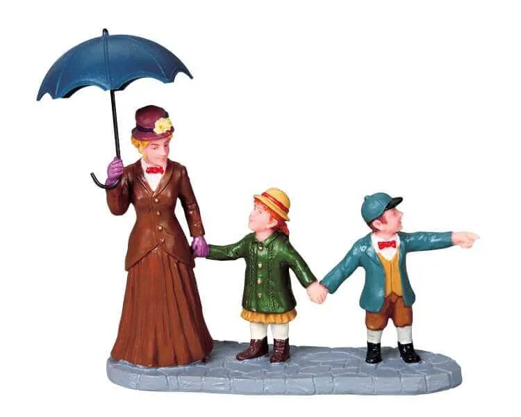 lemax-walking-nanny-figurine-village-miniature image 1