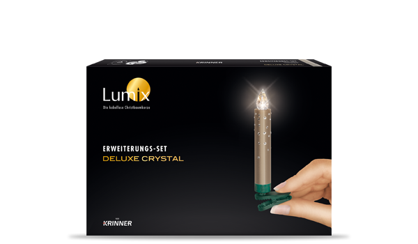 krinner-lumix-deluxe-crystal-champagne-bougies-led-avec-cristaux-swarovski-lot-d image 1