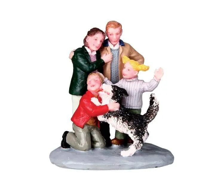 lemax-a-new-friend-figurine-enfant-et-bonhomme-de-neige-village-de-no-l image 1