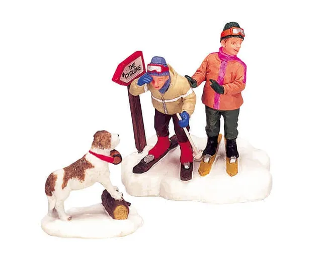 lemax-st-bernard-a-brother-s-mischief-figurine-miniature image 1