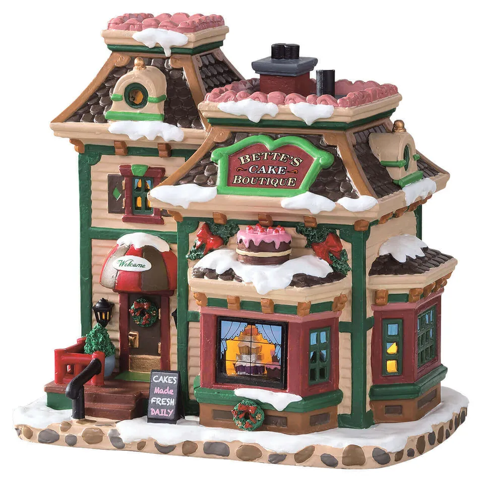 lemax-bettes-cake-boutique-maison-lumineuse-village-de-no-l image 1