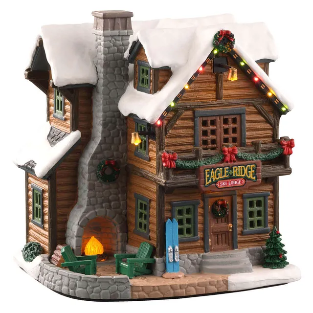 lemax-eagle-ridge-ski-lodge-vail-village-chalet-de-ski-lumineux image 1